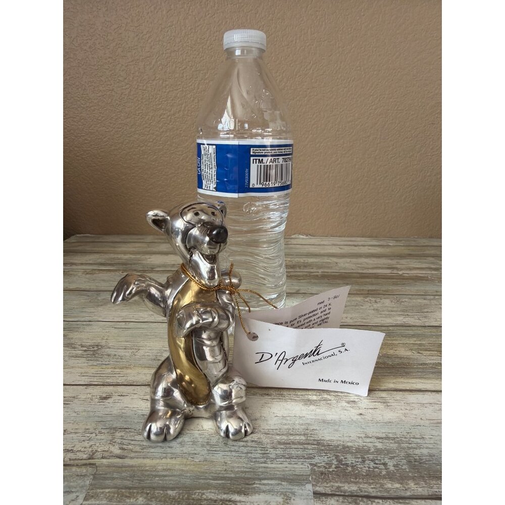 D'Argenta Mexico Disney Silver Tone Tigger Winnie the Pooh Figurine w/Tag 1980s - Picture 2 of 13